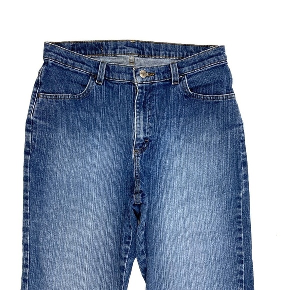 Blue Cropped Women's size 12 Dark Wash Blue Denim Jeans - Picture 2 of 5